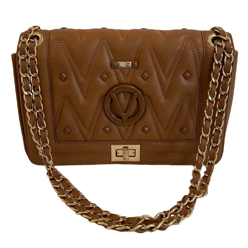 Valentino By Mario Valentino Tan Quilted Shoulder Bag